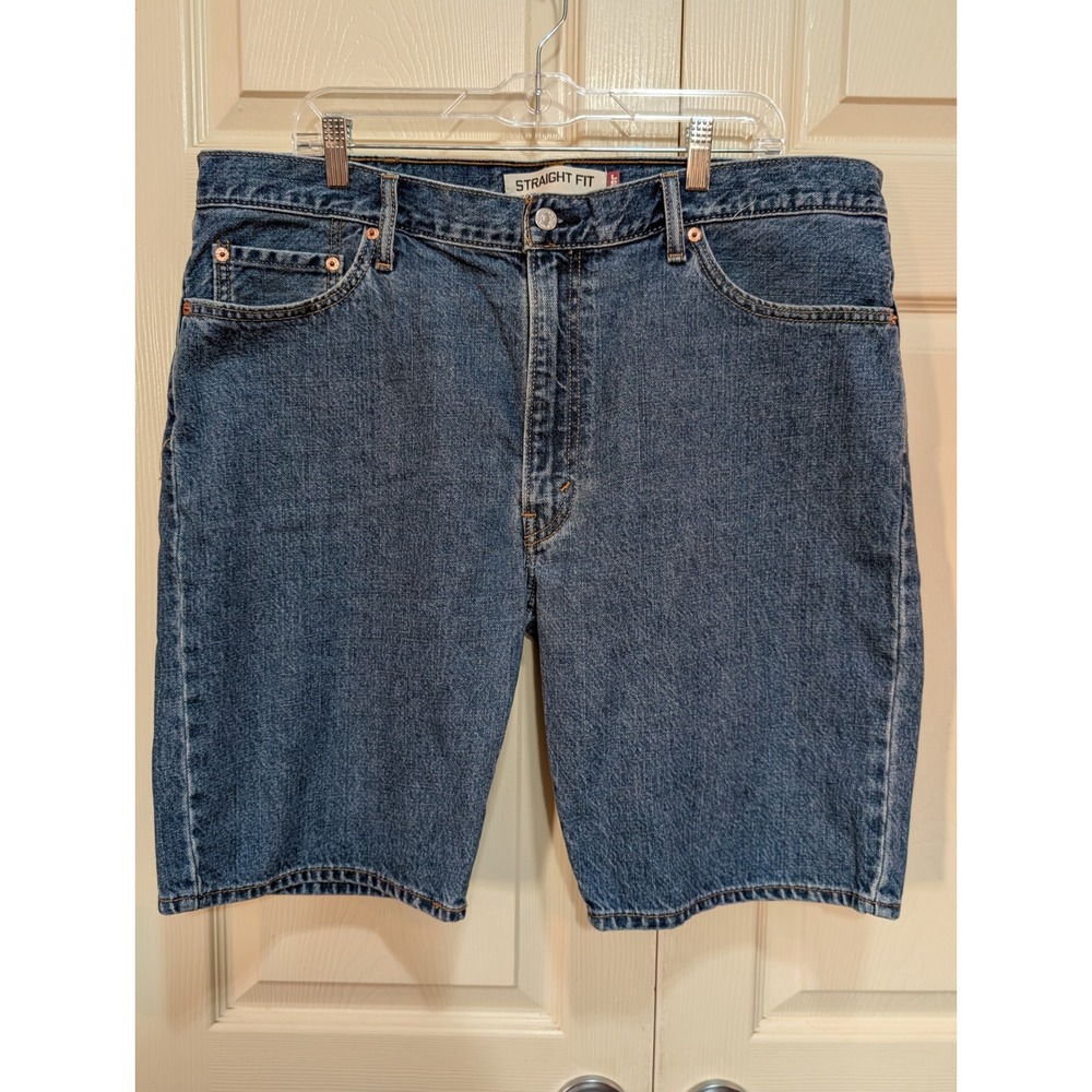Levi's 505 Straight Fit Denim Shorts Blue W40 Gorpcore Minimalist Jean Shorts